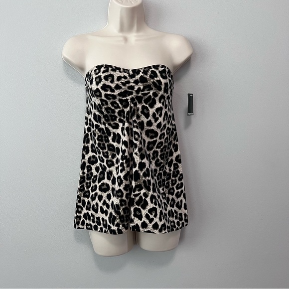 Torrid Leopard Print Strapless Top Size M/L (10) NWT! - Picture 1 of 6